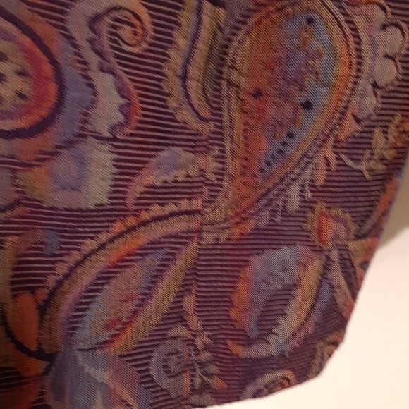 bonworth paisley brocade tapestry jacket xl purple blazer bon worth vintage - Picture 5 of 5